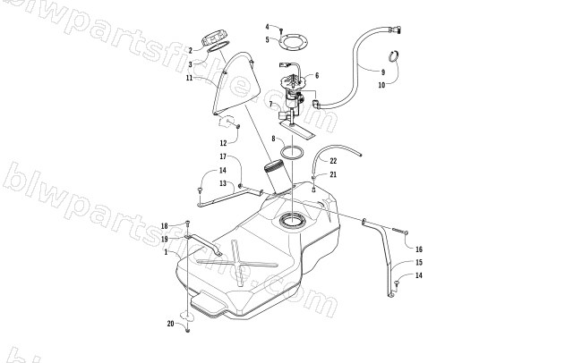 GAS TANK ASSEMBLY diagram