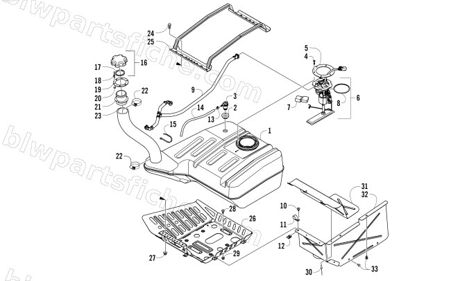 GAS TANK ASSEMBLY diagram