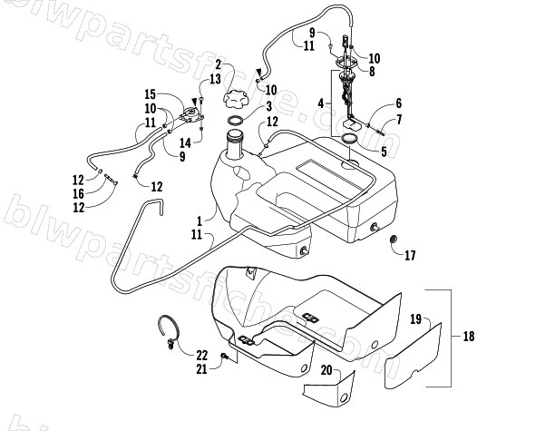 GAS TANK ASSEMBLY diagram