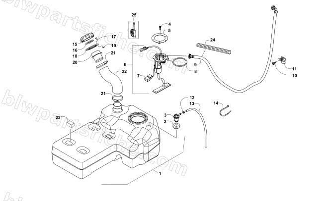 GAS TANK ASSEMBLY diagram