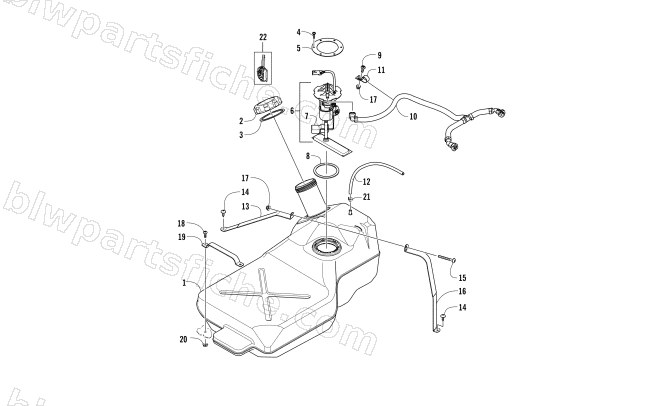 GAS TANK ASSEMBLY diagram