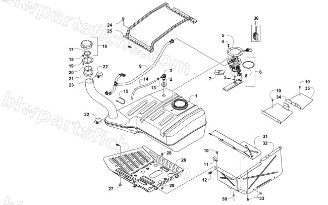 GAS TANK ASSEMBLY diagram