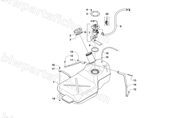 GAS TANK ASSEMBLY diagram