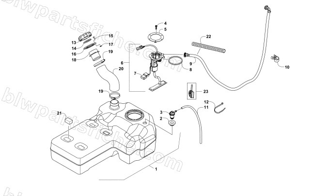 GAS TANK ASSEMBLY diagram