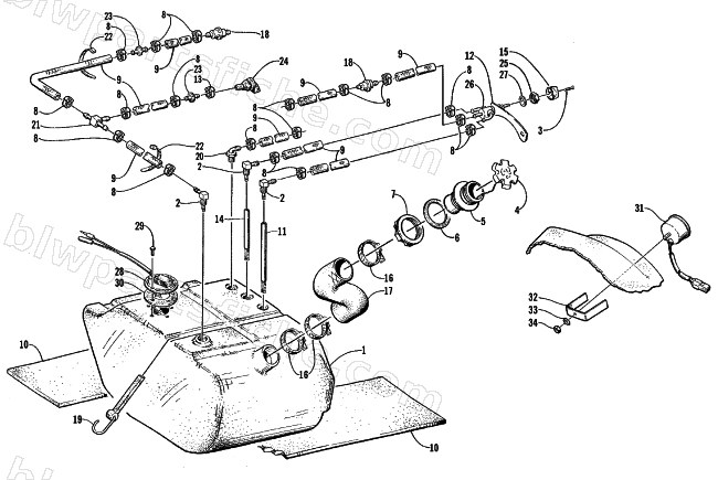GAS TANK ASSEMBLY diagram