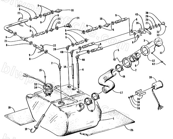 GAS TANK ASSEMBLY diagram