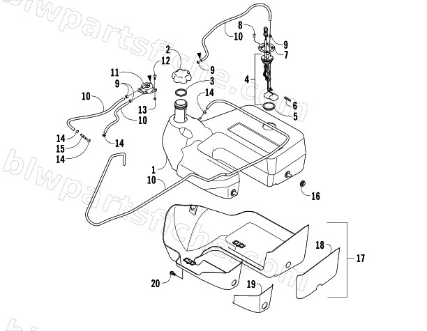 GAS TANK ASSEMBLY diagram