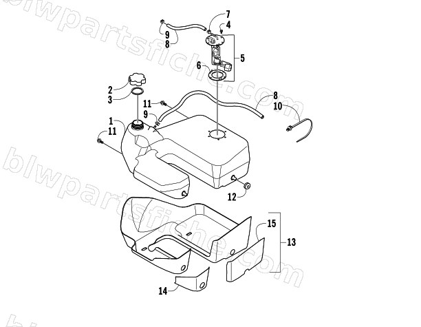 GAS TANK ASSEMBLY diagram