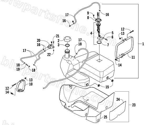 GAS TANK ASSEMBLY diagram