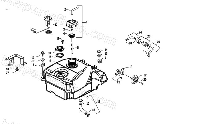 GAS TANK ASSEMBLY diagram