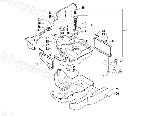 GAS TANK ASSEMBLY diagram