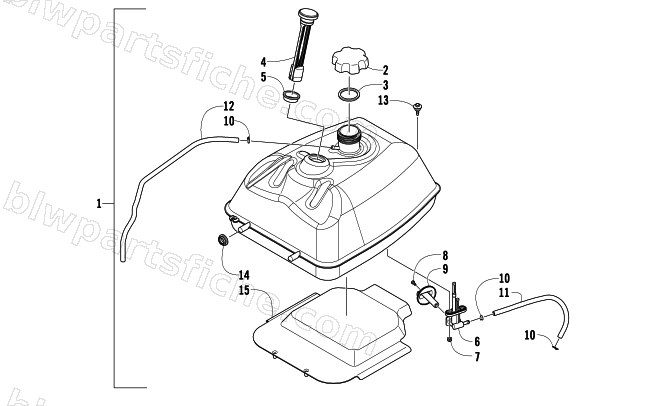 GAS TANK ASSEMBLY diagram
