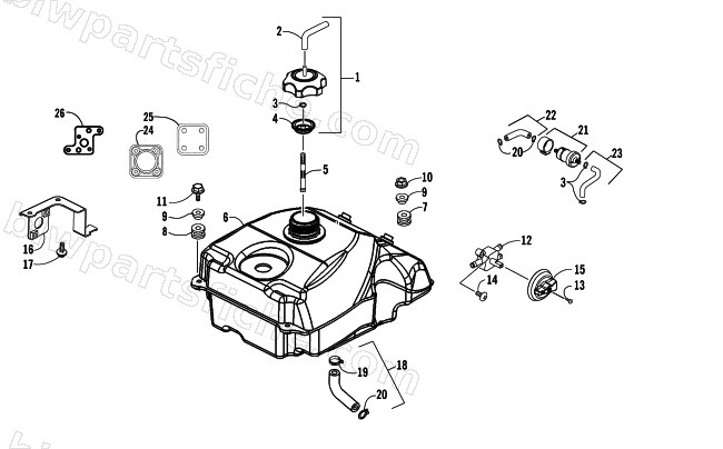 GAS TANK ASSEMBLY diagram