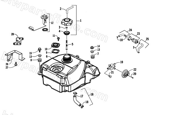 GAS TANK ASSEMBLY diagram