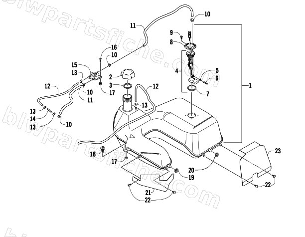 GAS TANK ASSEMBLY diagram