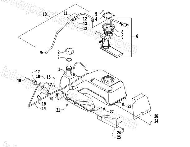 GAS TANK ASSEMBLY diagram