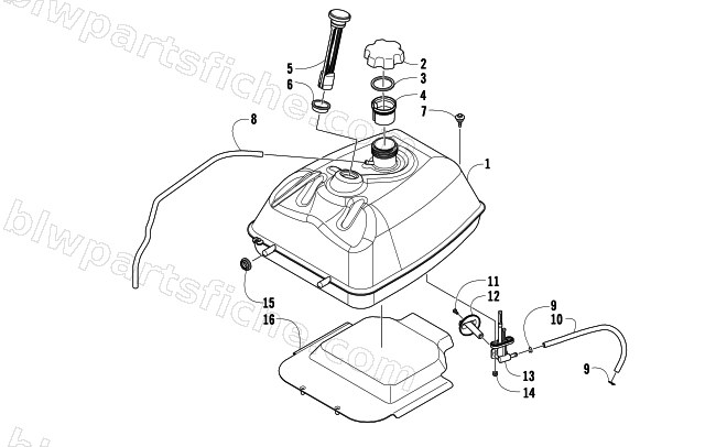 GAS TANK ASSEMBLY diagram
