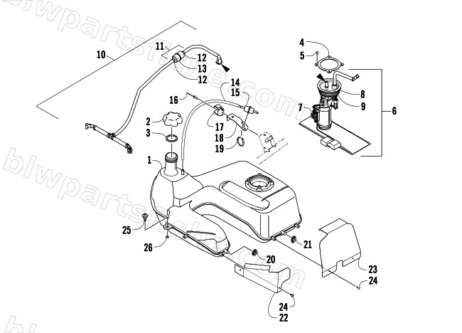 GAS TANK ASSEMBLY diagram