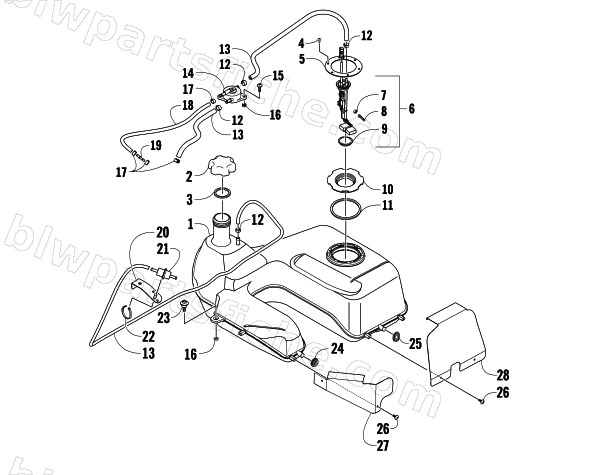 GAS TANK ASSEMBLY diagram