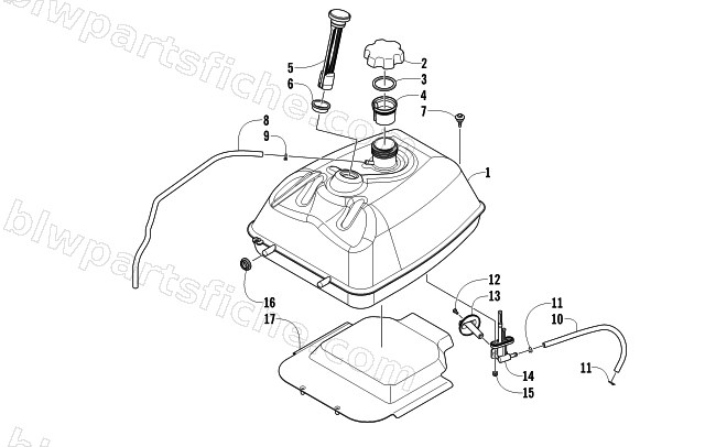 GAS TANK ASSEMBLY diagram
