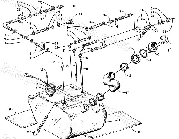 GAS TANK ASSEMBLY diagram
