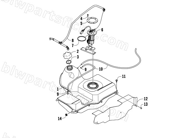 GAS TANK ASSEMBLY diagram