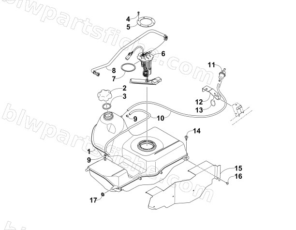 GAS TANK ASSEMBLY diagram
