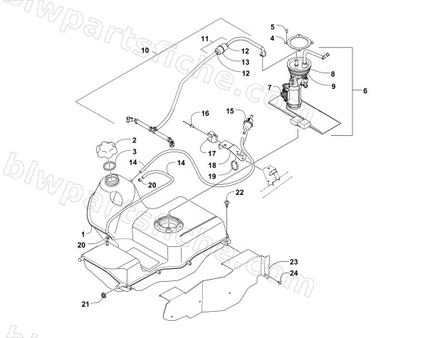 GAS TANK ASSEMBLY diagram