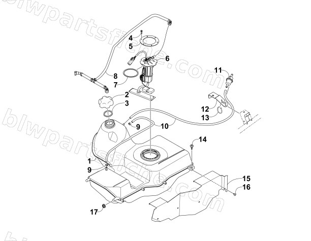 GAS TANK ASSEMBLY diagram