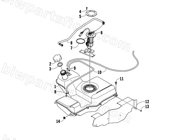 GAS TANK ASSEMBLY diagram