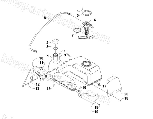 GAS TANK ASSEMBLY diagram