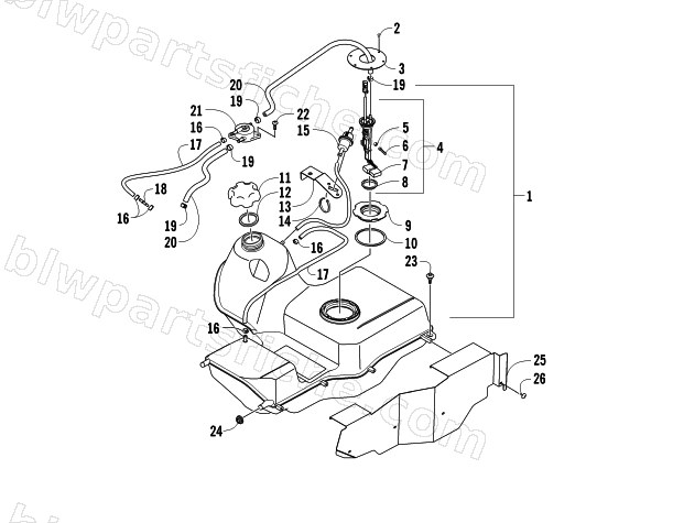 GAS TANK ASSEMBLY diagram