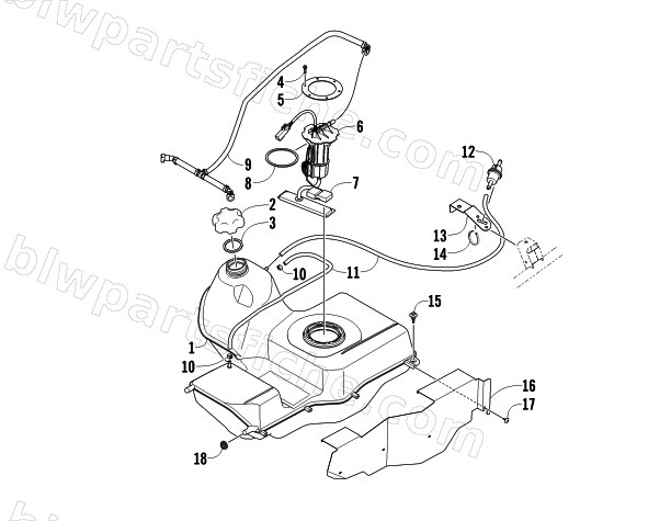 GAS TANK ASSEMBLY diagram