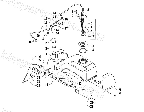 GAS TANK ASSEMBLY diagram