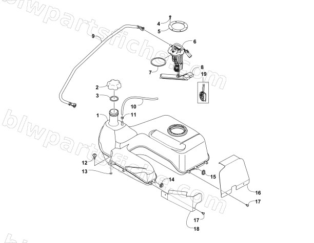 GAS TANK ASSEMBLY diagram