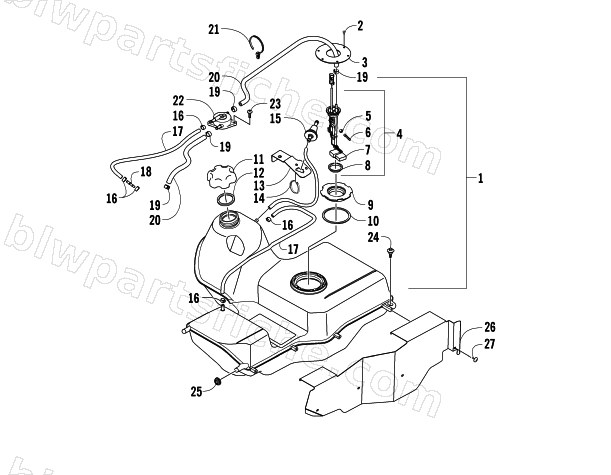 GAS TANK ASSEMBLY diagram