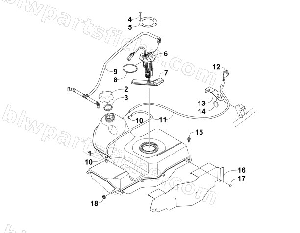 GAS TANK ASSEMBLY diagram