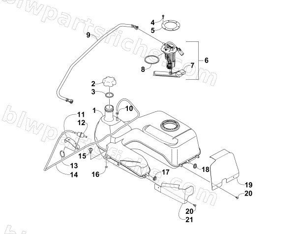 GAS TANK ASSEMBLY diagram