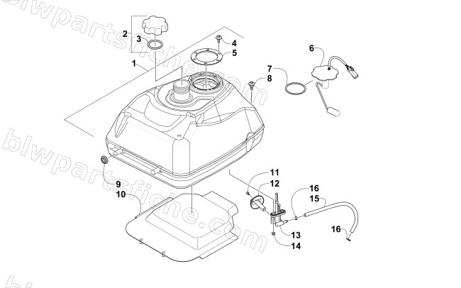 GAS TANK ASSEMBLY diagram