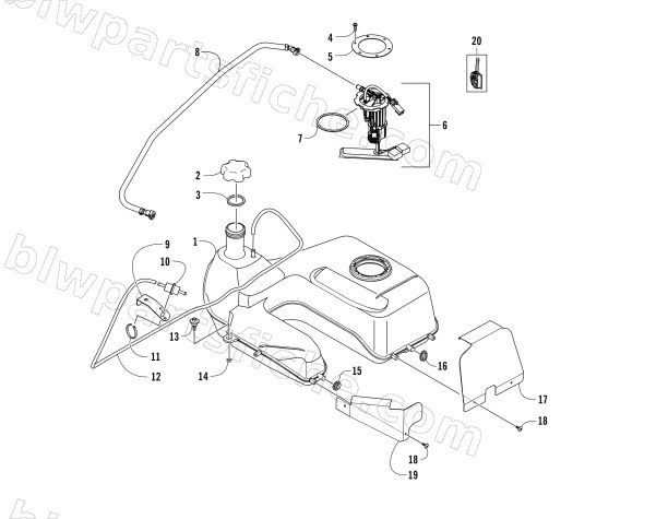 GAS TANK ASSEMBLY diagram