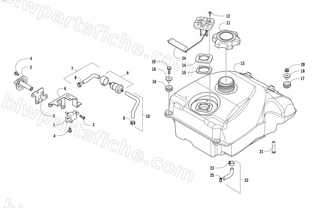 GAS TANK ASSEMBLY diagram