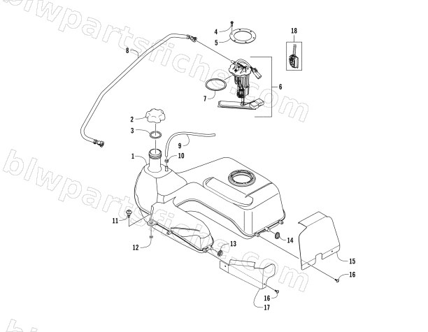 GAS TANK ASSEMBLY diagram