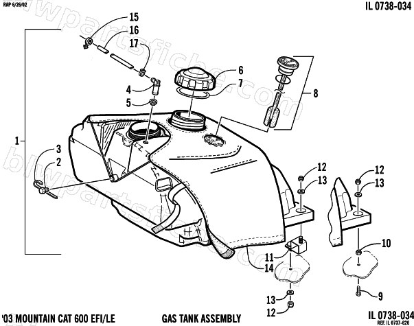 GAS TANK ASSEMBLY diagram