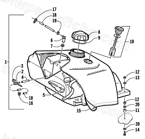 GAS TANK ASSEMBLY diagram