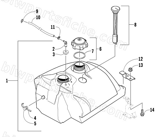 GAS TANK ASSEMBLY diagram
