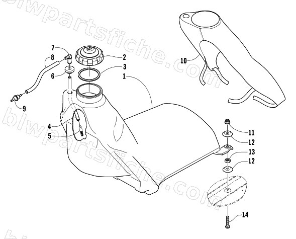 GAS TANK ASSEMBLY diagram