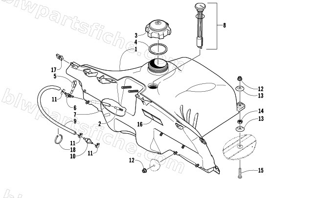 GAS TANK ASSEMBLY diagram