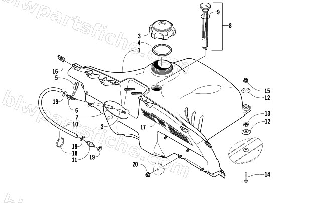 GAS TANK ASSEMBLY diagram