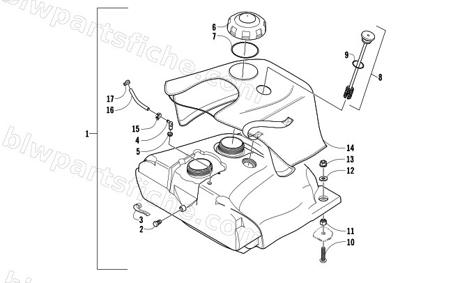 GAS TANK ASSEMBLY diagram