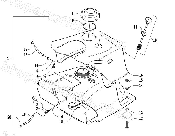 GAS TANK ASSEMBLY diagram